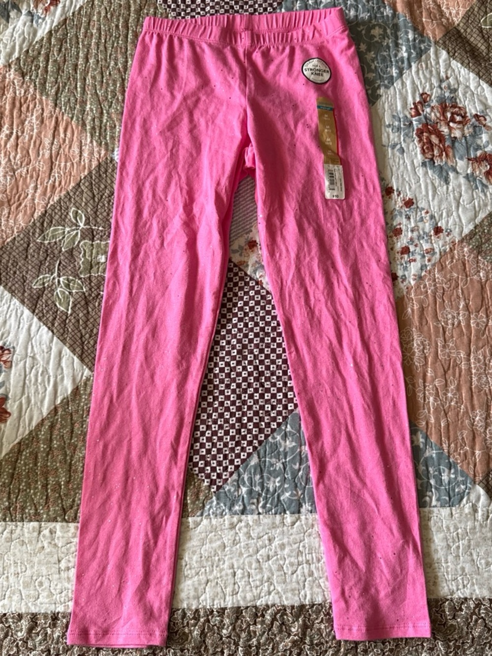 Thereabouts Girls' Pink full length leggings- size Medium (10/12)